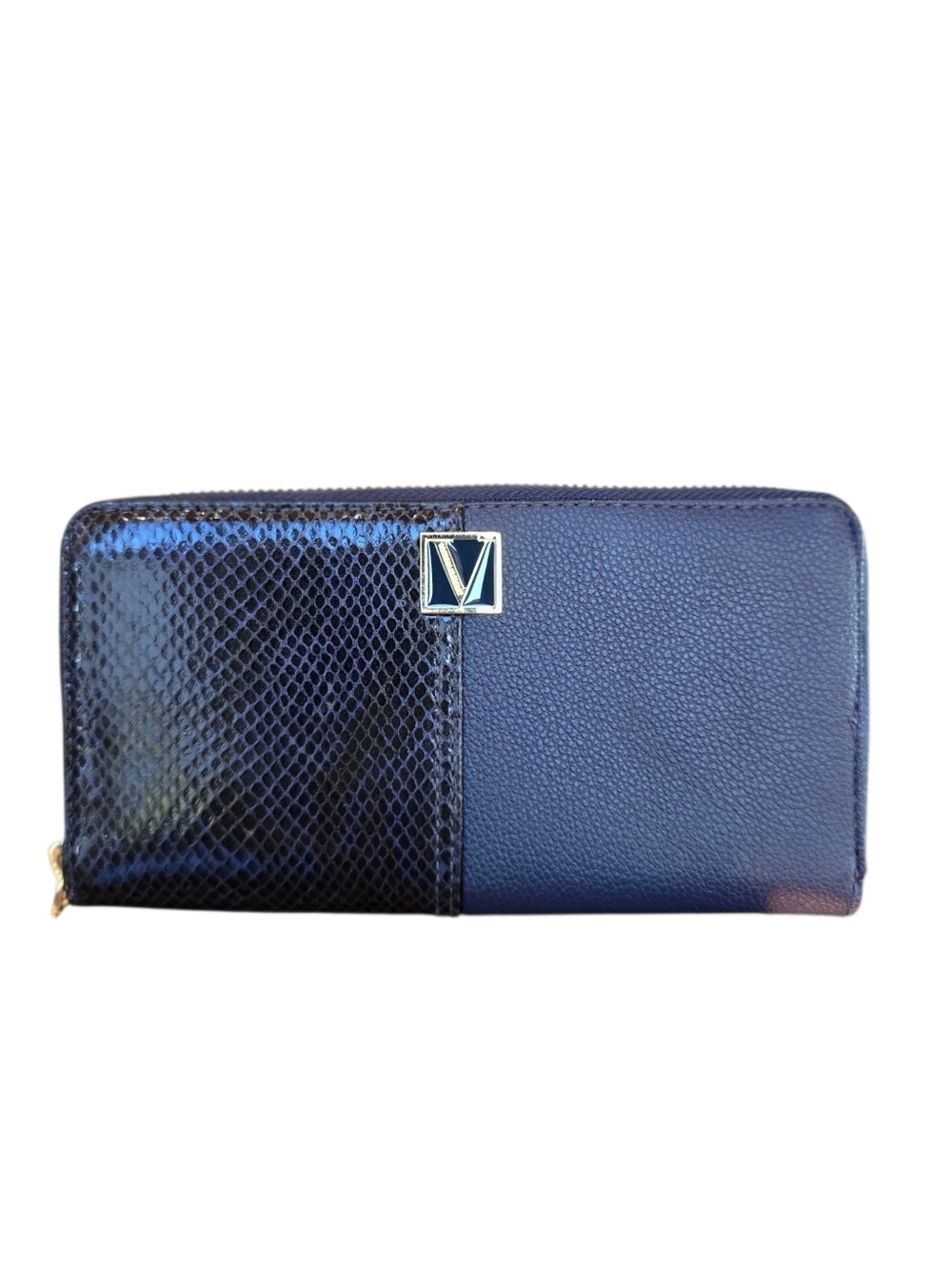 Victoria's Secret Midnight Blue Faux Leather Zip Around Wallet Organizer